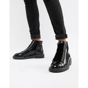 asos asher leather studded ankle boots